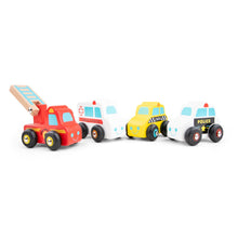 Afbeelding in Gallery-weergave laden, Houten speelgoed voertuigen
