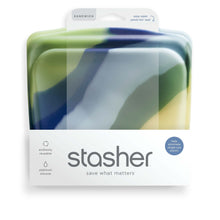 Load image into Gallery viewer, Stasher bag Blue Current
