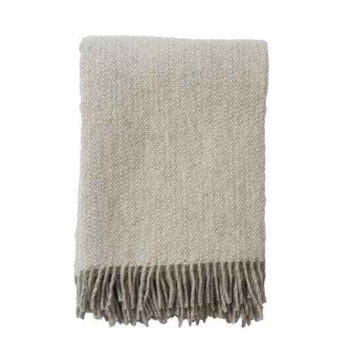 Klippan Plaid brushed Zweedse wol Vide - Cream