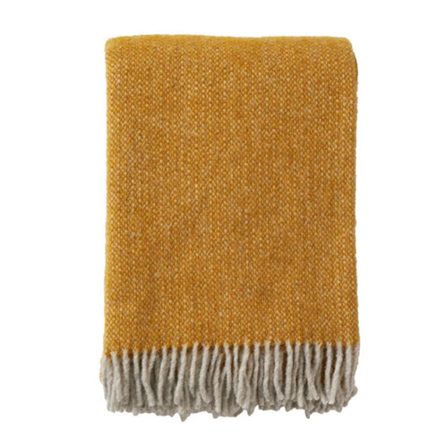 Klippan Plaid brushed Zweedse wol Vide - Golden