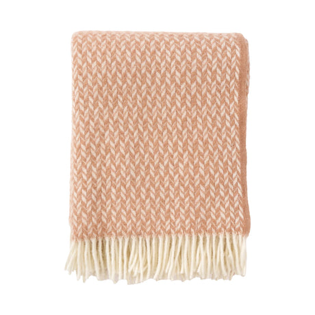 Klippan Plaid gerecyclede wol Lovik - Apricot