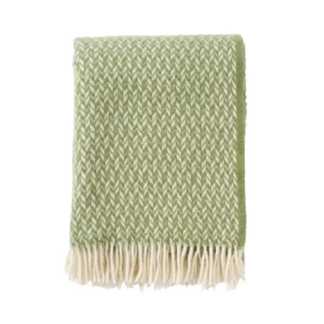 Klippan Plaid gerecyclede wol Lovik - Green