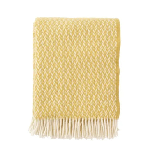 Klippan Plaid gerecyclede wol Lovik - Straw