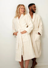 Afbeelding in Gallery-weergave laden, Bio katoenen badjas Natural White