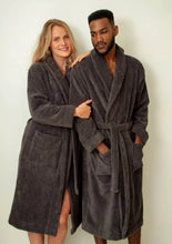 Afbeelding in Gallery-weergave laden, Bio katoenen badjas Antraciet