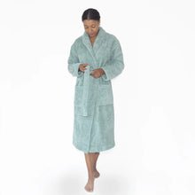 Afbeelding in Gallery-weergave laden, Bio katoenen badjas Mineral Green