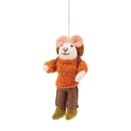 Hanger Muis wandelaar cognac