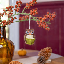 Afbeelding in Gallery-weergave laden, Hanger Uil met lichtgroen boek