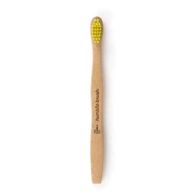 Bamboe tandenborstel medium geel