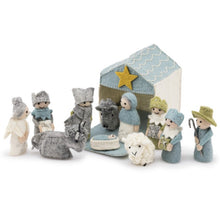 Load image into Gallery viewer, Kerststal IJsblauw-Wit