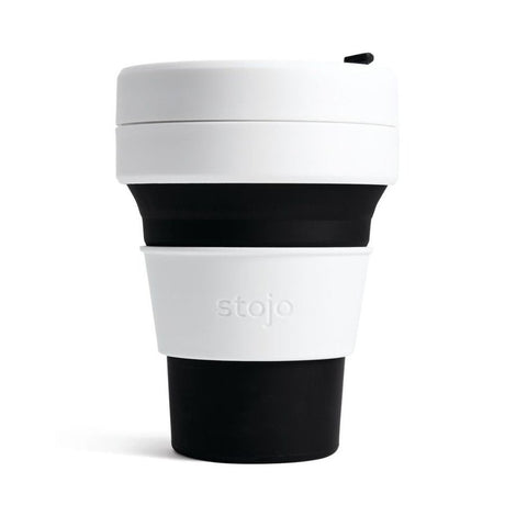 Foldable coffee cup Black & White M