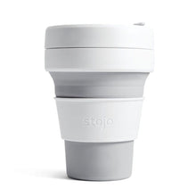 Load image into Gallery viewer, Foldable coffee cup Grey &amp; White M