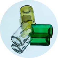 Load image into Gallery viewer, Rebottled glazen groen 2-pack