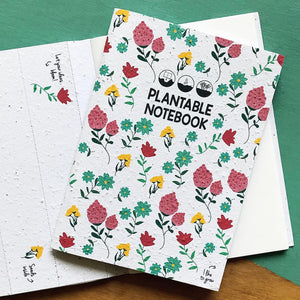 Plantbaar notitieboekje bloemen