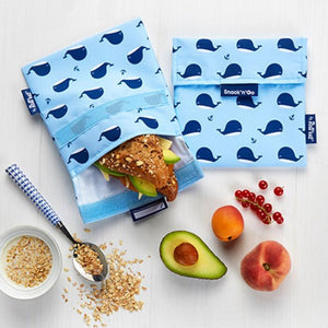 Herbruikbare snack bag kids walvis